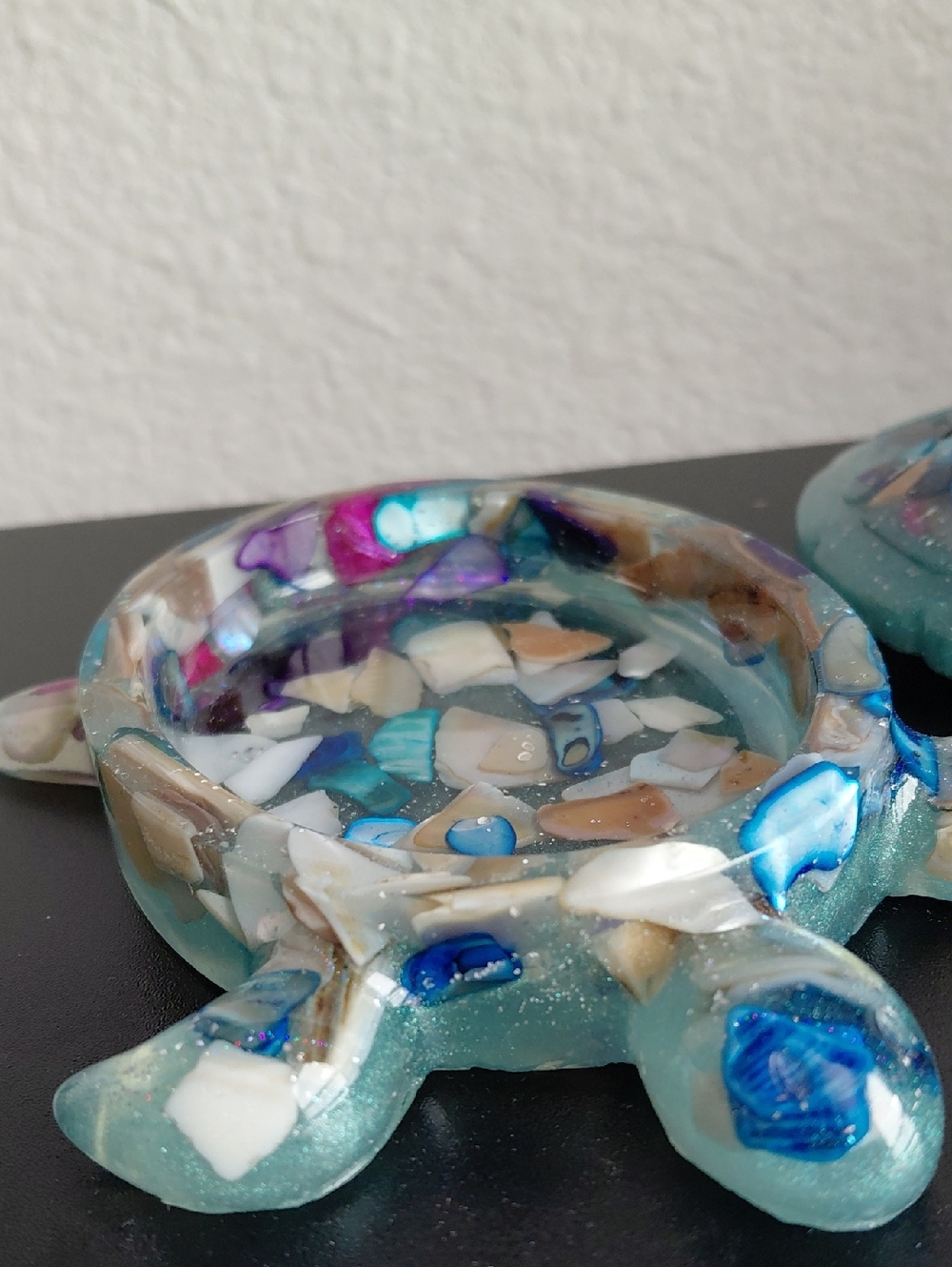 Handmade  Turtle Shell Trinket Box - Picture 3 of 4